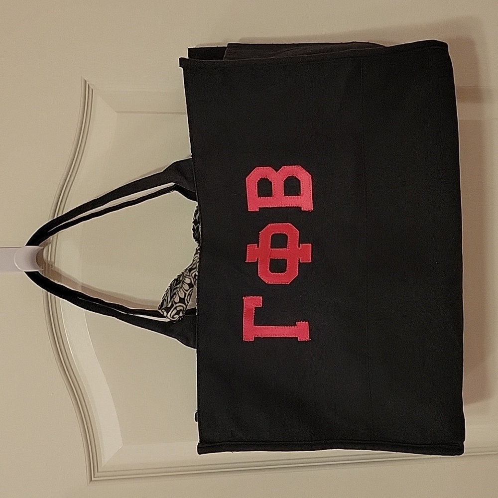 Like New buckhead betties Gamma Phi Beta Sorority ROB Black and Pink Tote Bag
